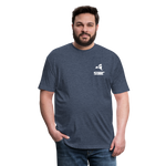 845 Subie White Font Fitted Cotton/Poly T-Shirt by Next Level - heather navy