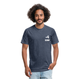 845 Subie White Font Fitted Cotton/Poly T-Shirt by Next Level - heather navy