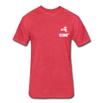 845 Subie White Font Fitted Cotton/Poly T-Shirt by Next Level - heather red