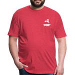 845 Subie White Font Fitted Cotton/Poly T-Shirt by Next Level - heather red