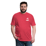 845 Subie White Font Fitted Cotton/Poly T-Shirt by Next Level - heather red