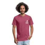 845 Subie White Font Fitted Cotton/Poly T-Shirt by Next Level - heather burgundy