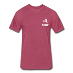 845 Subie White Font Fitted Cotton/Poly T-Shirt by Next Level - heather burgundy