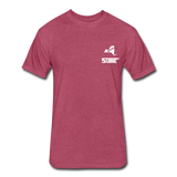 845 Subie White Font Fitted Cotton/Poly T-Shirt by Next Level - heather burgundy