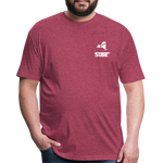 845 Subie White Font Fitted Cotton/Poly T-Shirt by Next Level - heather burgundy