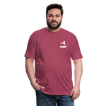 845 Subie White Font Fitted Cotton/Poly T-Shirt by Next Level - heather burgundy