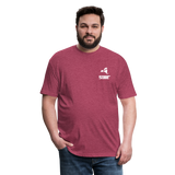 845 Subie White Font Fitted Cotton/Poly T-Shirt by Next Level - heather burgundy
