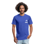 845 Subie White Font Fitted Cotton/Poly T-Shirt by Next Level - heather royal