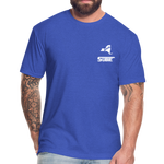 845 Subie White Font Fitted Cotton/Poly T-Shirt by Next Level - heather royal
