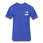 845 Subie White Font Fitted Cotton/Poly T-Shirt by Next Level - heather royal