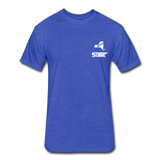 845 Subie White Font Fitted Cotton/Poly T-Shirt by Next Level - heather royal