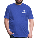 845 Subie White Font Fitted Cotton/Poly T-Shirt by Next Level - heather royal