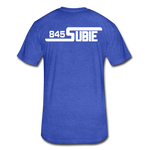 845 Subie White Font Fitted Cotton/Poly T-Shirt by Next Level - heather royal