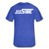 845 Subie White Font Fitted Cotton/Poly T-Shirt by Next Level - heather royal