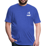 845 Subie White Font Fitted Cotton/Poly T-Shirt by Next Level - heather royal
