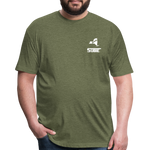 845 Subie White Font Fitted Cotton/Poly T-Shirt by Next Level - heather military green