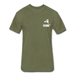 845 Subie White Font Fitted Cotton/Poly T-Shirt by Next Level - heather military green