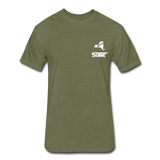 845 Subie White Font Fitted Cotton/Poly T-Shirt by Next Level - heather military green