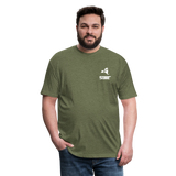 845 Subie White Font Fitted Cotton/Poly T-Shirt by Next Level - heather military green