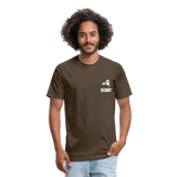 845 Subie White Font Fitted Cotton/Poly T-Shirt by Next Level - heather espresso