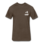 845 Subie White Font Fitted Cotton/Poly T-Shirt by Next Level - heather espresso