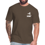 845 Subie White Font Fitted Cotton/Poly T-Shirt by Next Level - heather espresso