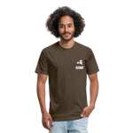 845 Subie White Font Fitted Cotton/Poly T-Shirt by Next Level - heather espresso