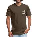 845 Subie White Font Fitted Cotton/Poly T-Shirt by Next Level - heather espresso