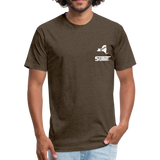 845 Subie White Font Fitted Cotton/Poly T-Shirt by Next Level - heather espresso