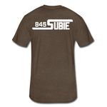 845 Subie White Font Fitted Cotton/Poly T-Shirt by Next Level - heather espresso
