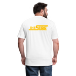 845 Subie Gold Font Fitted Cotton/Poly T-Shirt by Next Level - white
