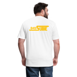 845 Subie Gold Font Fitted Cotton/Poly T-Shirt by Next Level - white