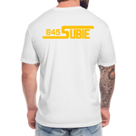 845 Subie Gold Font Fitted Cotton/Poly T-Shirt by Next Level - white