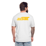 845 Subie Gold Font Fitted Cotton/Poly T-Shirt by Next Level - white