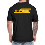 845 Subie Gold Font Fitted Cotton/Poly T-Shirt by Next Level - black