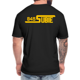 845 Subie Gold Font Fitted Cotton/Poly T-Shirt by Next Level - black