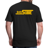 845 Subie Gold Font Fitted Cotton/Poly T-Shirt by Next Level - black