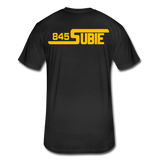 845 Subie Gold Font Fitted Cotton/Poly T-Shirt by Next Level - black