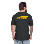 845 Subie Gold Font Fitted Cotton/Poly T-Shirt by Next Level - heather black