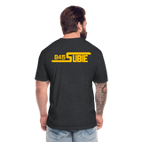 845 Subie Gold Font Fitted Cotton/Poly T-Shirt by Next Level - heather black