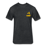 845 Subie Gold Font Fitted Cotton/Poly T-Shirt by Next Level - heather black