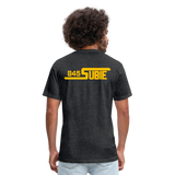 845 Subie Gold Font Fitted Cotton/Poly T-Shirt by Next Level - heather black
