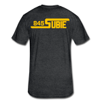 845 Subie Gold Font Fitted Cotton/Poly T-Shirt by Next Level - heather black