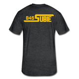 845 Subie Gold Font Fitted Cotton/Poly T-Shirt by Next Level - heather black