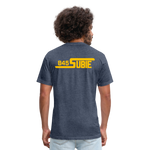 845 Subie Gold Font Fitted Cotton/Poly T-Shirt by Next Level - heather navy