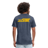 845 Subie Gold Font Fitted Cotton/Poly T-Shirt by Next Level - heather navy
