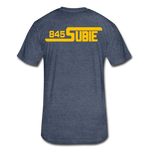 845 Subie Gold Font Fitted Cotton/Poly T-Shirt by Next Level - heather navy