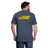 845 Subie Gold Font Fitted Cotton/Poly T-Shirt by Next Level - heather navy