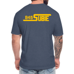 845 Subie Gold Font Fitted Cotton/Poly T-Shirt by Next Level - heather navy