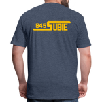 845 Subie Gold Font Fitted Cotton/Poly T-Shirt by Next Level - heather navy